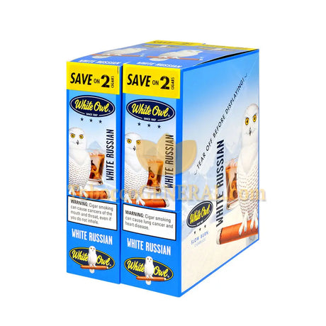 White Owl Cigarillos 30 Packs of 2 Cigars White Russian 1