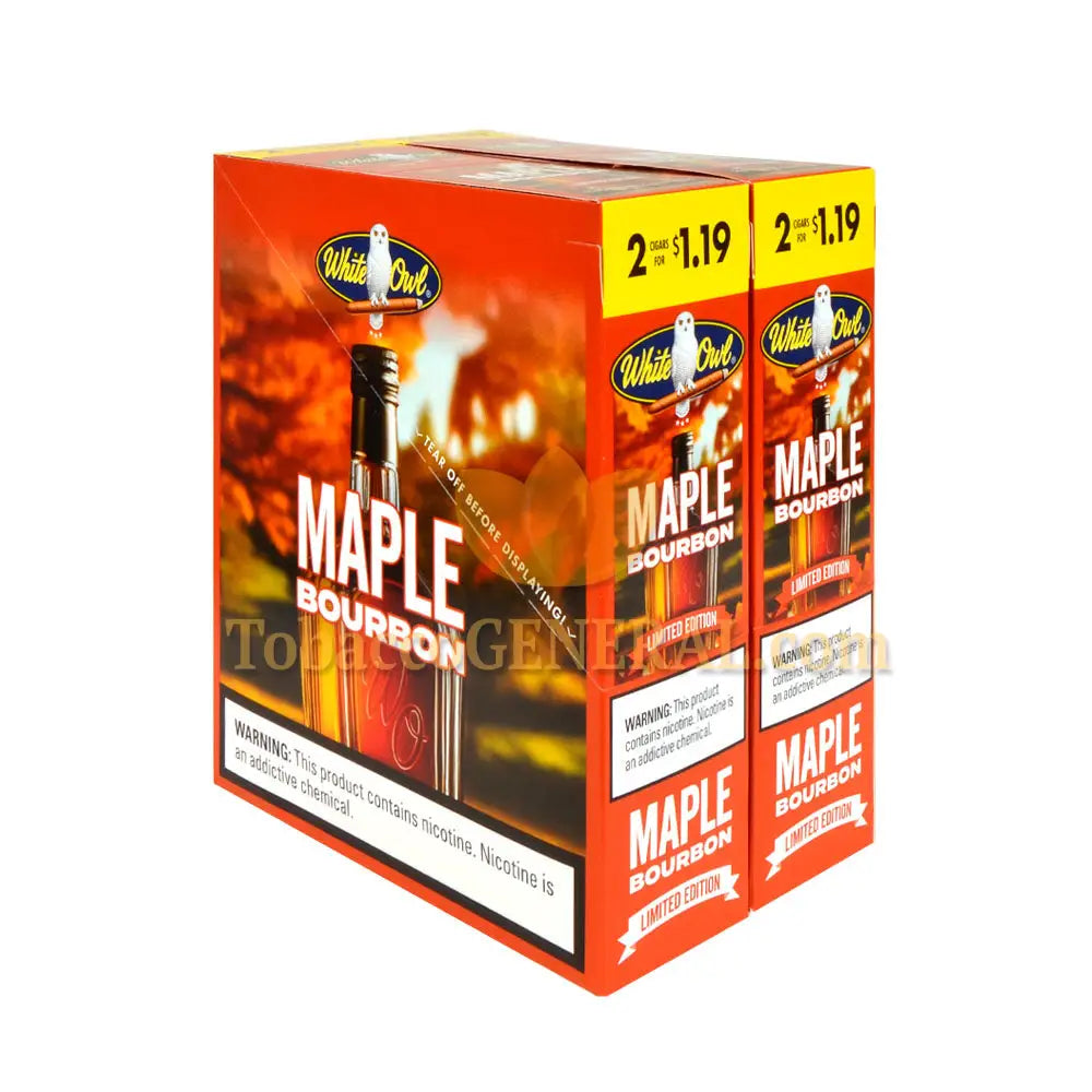 White Owl Maple Bourbon Cigarillos 1.19 Pre-Priced 30 Packs of 2