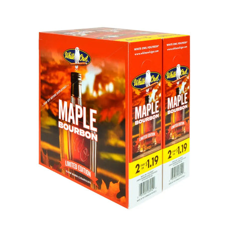White Owl Maple Bourbon Cigarillos 1.19 Pre-Priced 30 Packs of 2