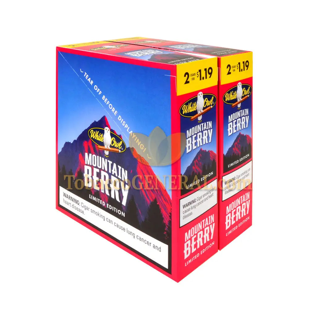 White Owl Mountain Berry Cigarillos 1.19 Pre-Priced 30 Packs of 2