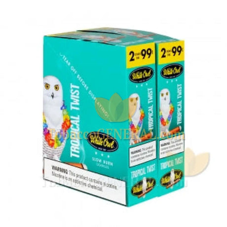 White Owl Tropical Twist Cigarillos 99c pre priced 30 packs of 2 cigarillos