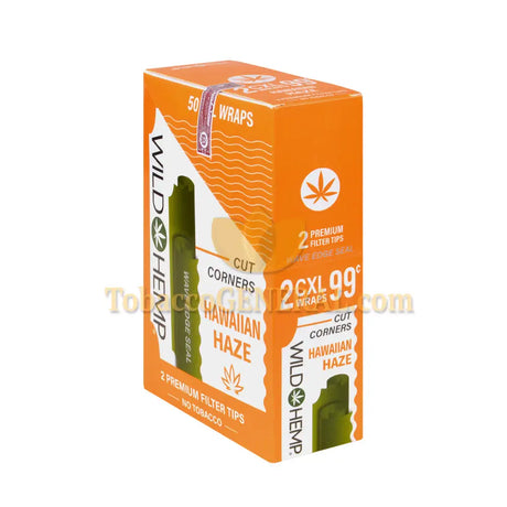 Wild Hemp Cut Corner Hawaiian Haze Filter Wraps 99c Pre-Priced 25 Pouches of 2