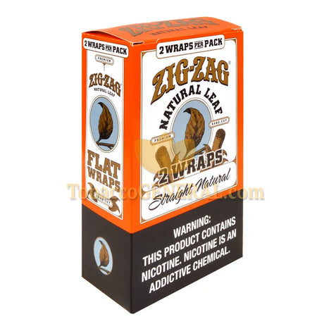 Zig Zag Straight Natural Natural Leaf Flat Wraps 2x10pk