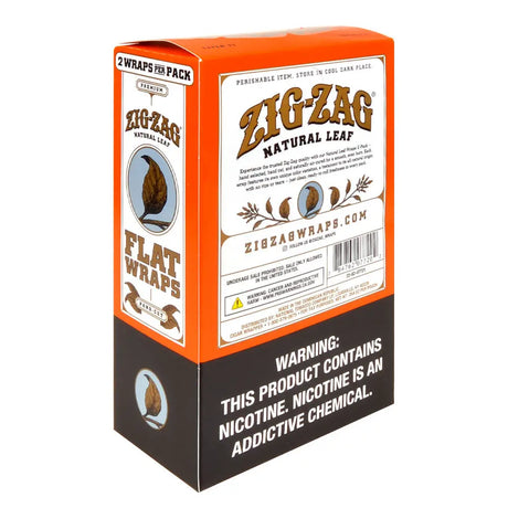 Zig Zag Straight Natural Natural Leaf Flat Wraps 2x10pk