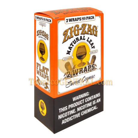 Zig Zag Sweet Cognac Natural Leaf Flat Wraps 2x10pk