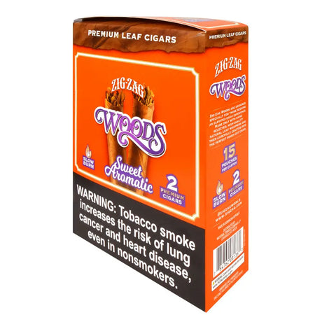 Zig Zag Woods Premium Leaf Cigars Sweet Aromatic 15 pouches of 2