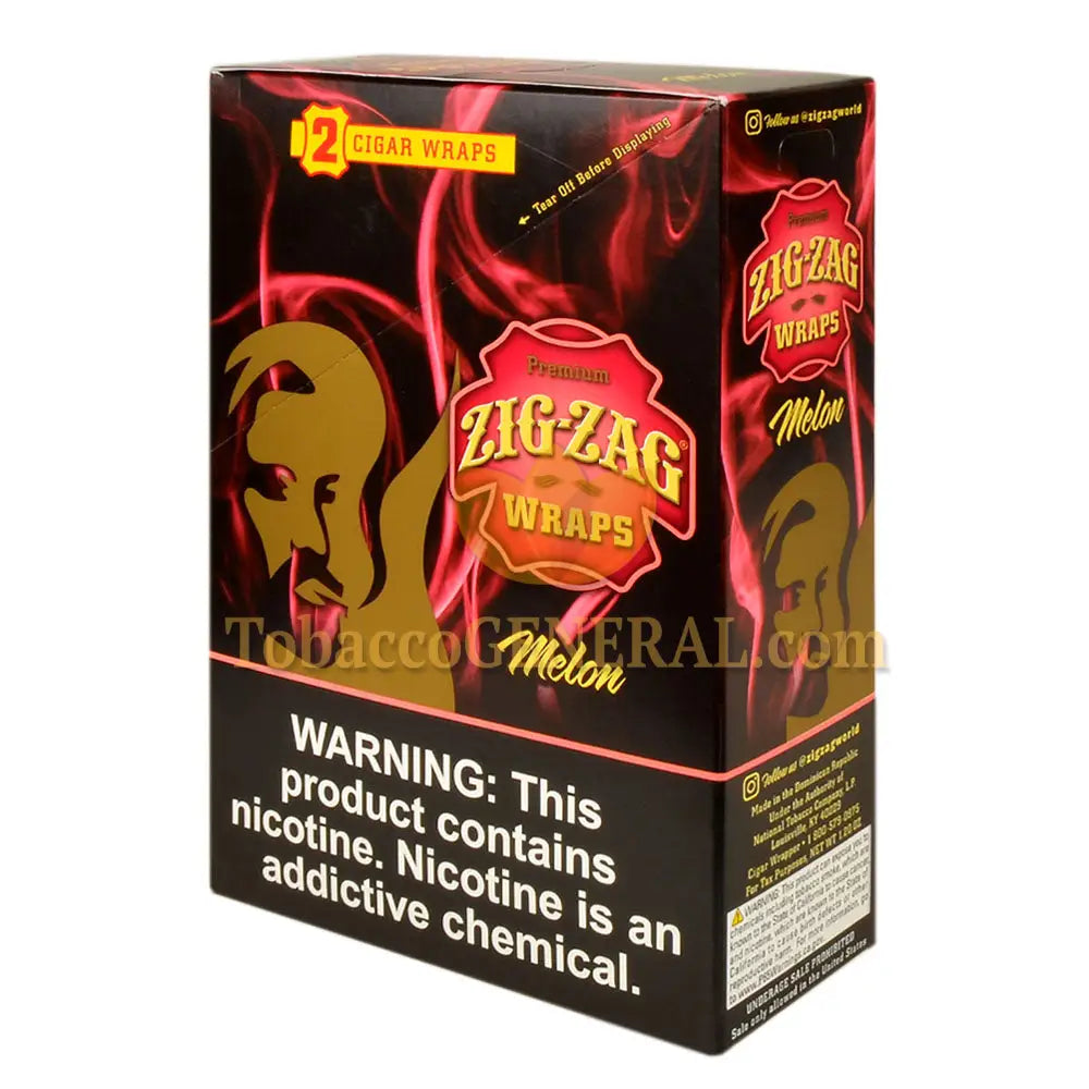 Zig Zag Wraps Premium Melon 25 Packs of 2