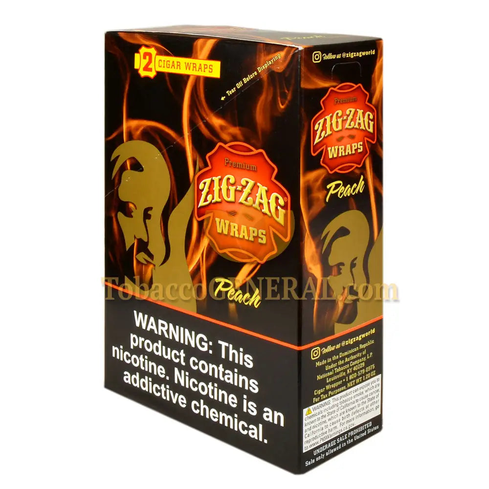 Zig Zag Wraps Premium Peach 25 Packs of 2