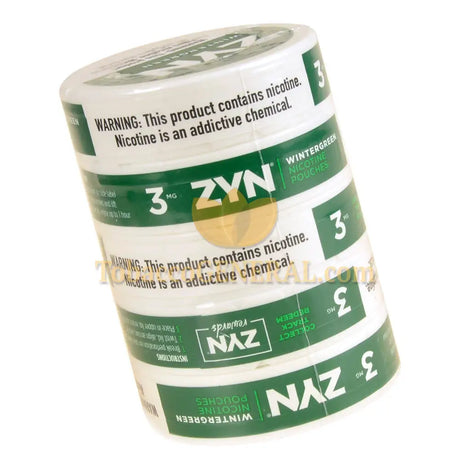 ZYN Nicotine Pouches 3mg 5 Cans of 15 Wintergreen