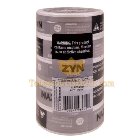 ZYN Ultra Nicotine Pouches 9mg 5 Cans of 20 Signature Smooth