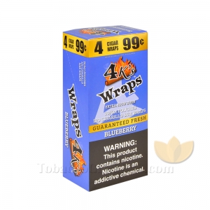 4 Kings Blueberry Wraps 99c Pre-Priced 30 Pouches of 4