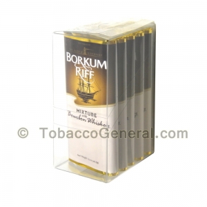 Borkum Riff Bourbon Whiskey Pipe Tobacco 5 Pockets of 1.5 oz.