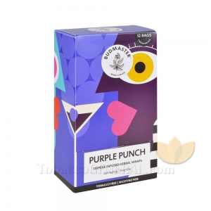 Budmaster Terpene Infused Herbal Wraps Purple Punch 12 Bags of 5