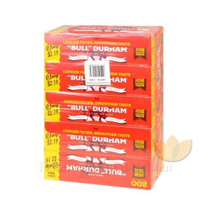 Bull Durham Filter Tubes 100 mm Regular (Full Flavor) 5 Cartons of 200