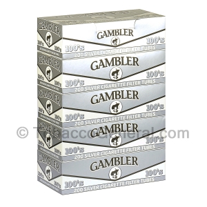 Gambler Filter Tubes 100 mm Silver 5 Cartons of 200