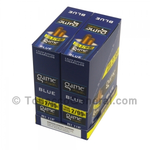 Game Cigarillos Foil 2 for 99 Cents 30 Packs of 2 Cigars Blue