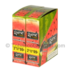 Game Cigarillos Foil 2 for 99 Cents 30 Packs of 2 Cigars Watermelon