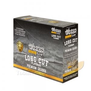 Good Times Sweet Woods Leaf Long Cut Premium Grabba Cigar Wraps Platinum 25 Pouches of 2