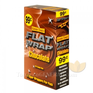 Good Times Wraps Flat Wraps Chocolate 25 Packs of 2 Pre-Priced