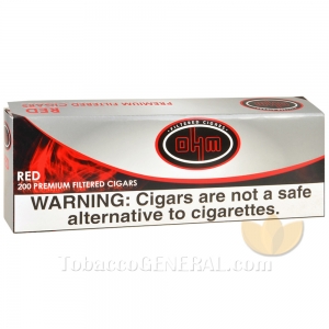 OHM Full Flavor Filtered Cigars 10 Packs of 20