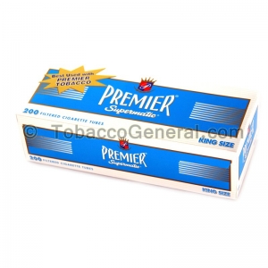 Premier Filter Tubes King Size Light 5 Cartons of 200