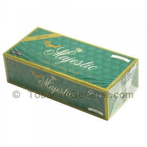 Royal Majestic Filter Tubes 100 mm Green (Menthol) 5 Cartons of 200