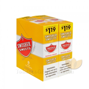 Swisher Sweets Banana Smash Cigarillos 1.19 Pre-Priced 30 Packs of 2
