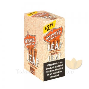 Swisher Sweets Leaf Irish Cream Cigars 3 for 2.19 Pre-Priced 10 Packs of 3
