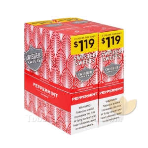 Swisher Sweets Peppermint Cigarillos 1.19 Pre-Priced 30 Packs of 2