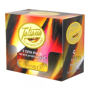Tatiana Miniatures Vanilla Cigars 5 Packs of 10