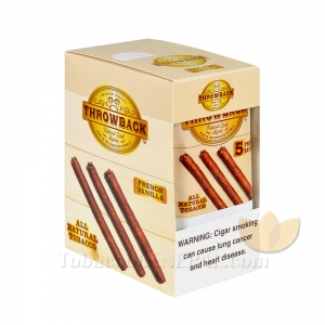 Throwback French Vanilla Natural Leaf Cigars 8 Packs of 5
